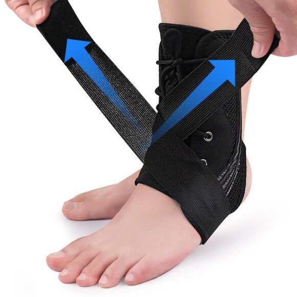 Ankle Brace Lace Up Compression Strap - Elastic Support & Adjustable Stabilizers - Picture 15 of 15